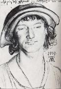 Albrecht Durer Young man with a cap oil painting